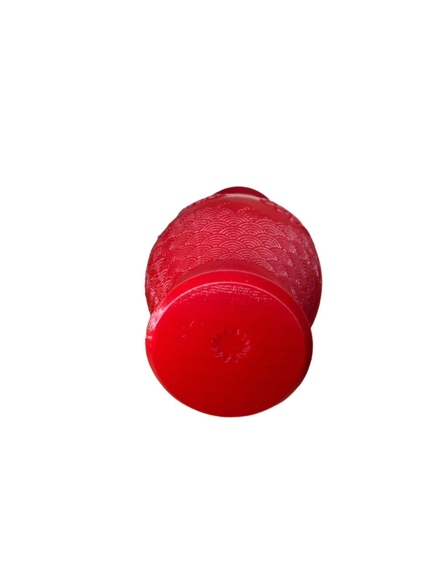Red velvet vase