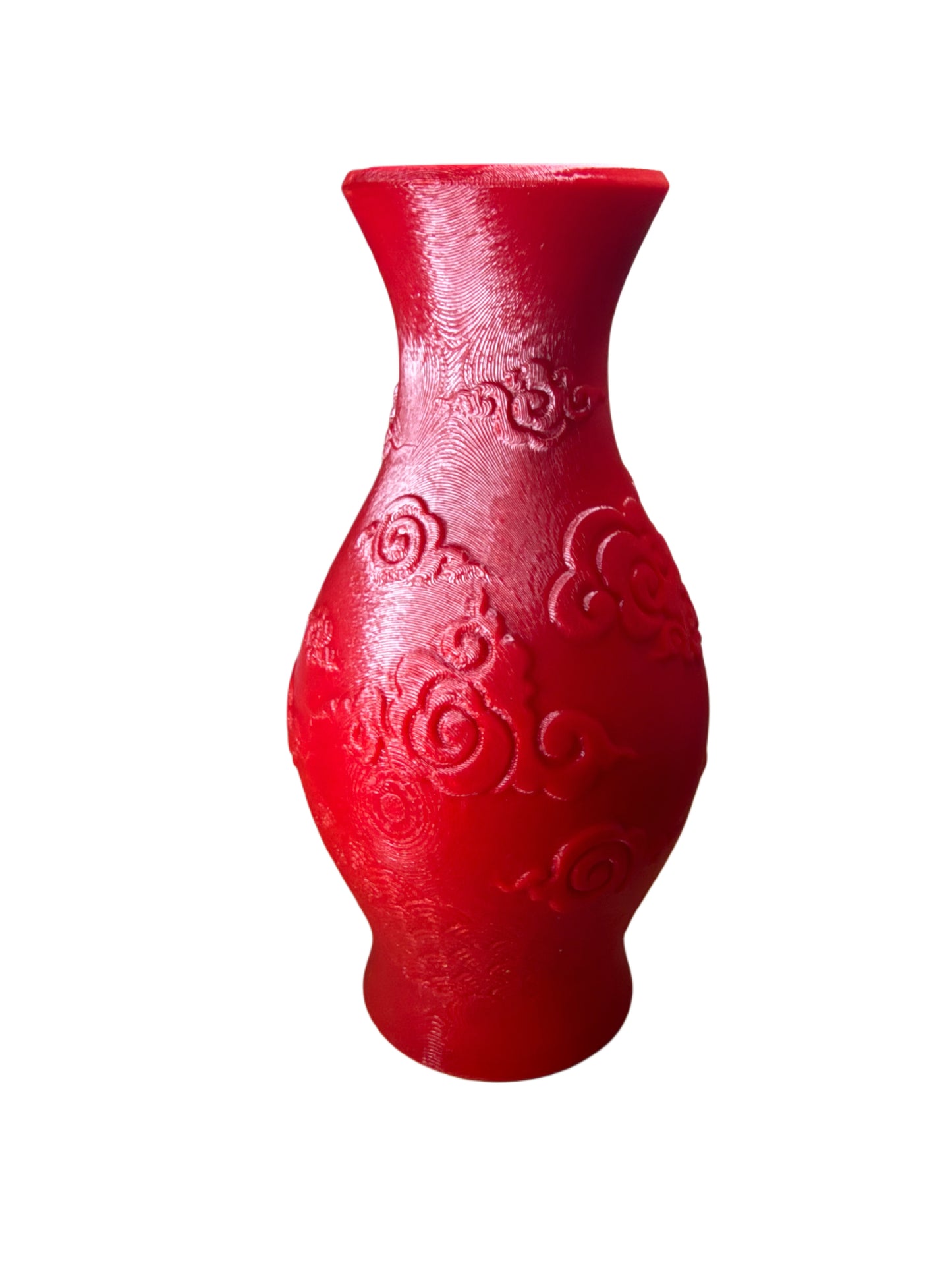 Red velvet vase