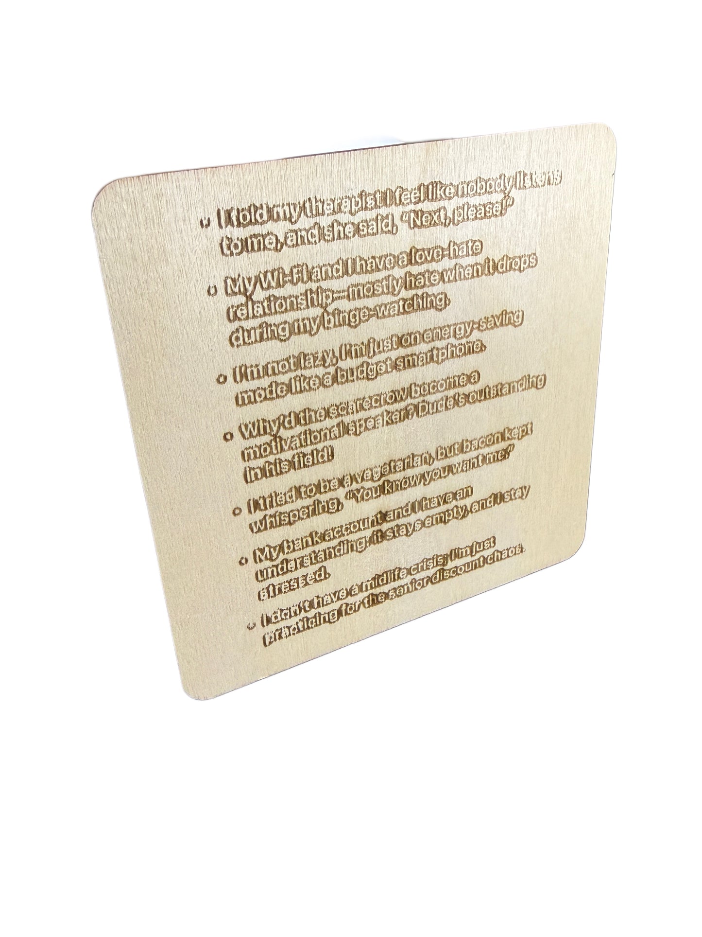 Personalised square tabletop coasters