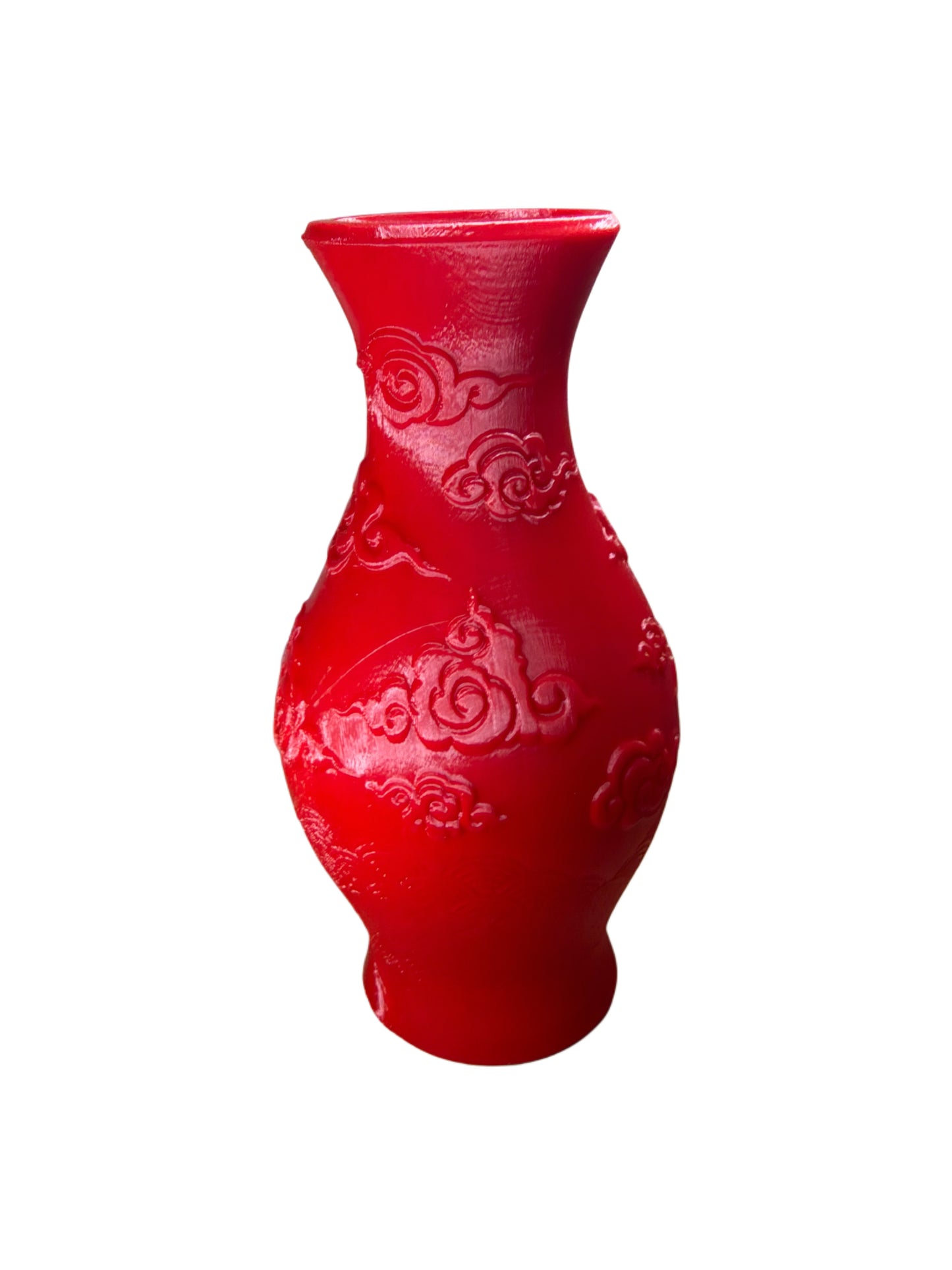 Red velvet vase