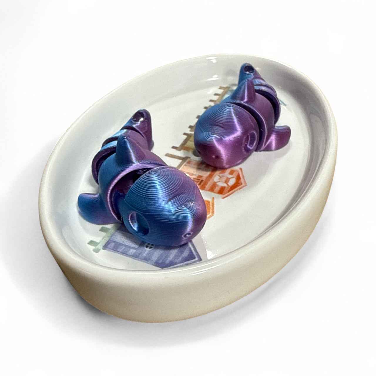 Articulated shark keyrings (multi coloured)