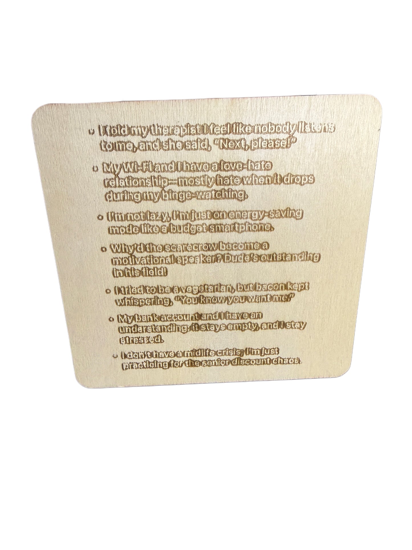 Personalised square tabletop coasters