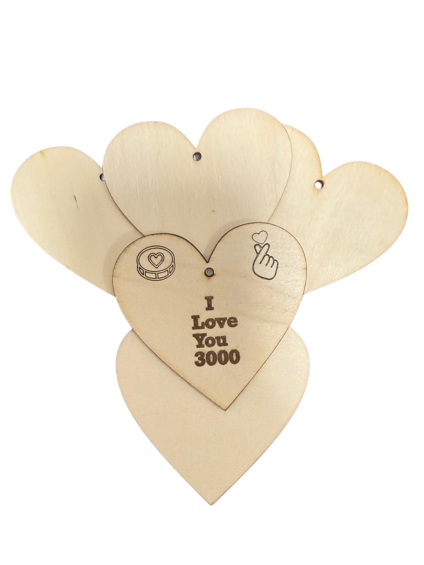 Personalised love heart plaques