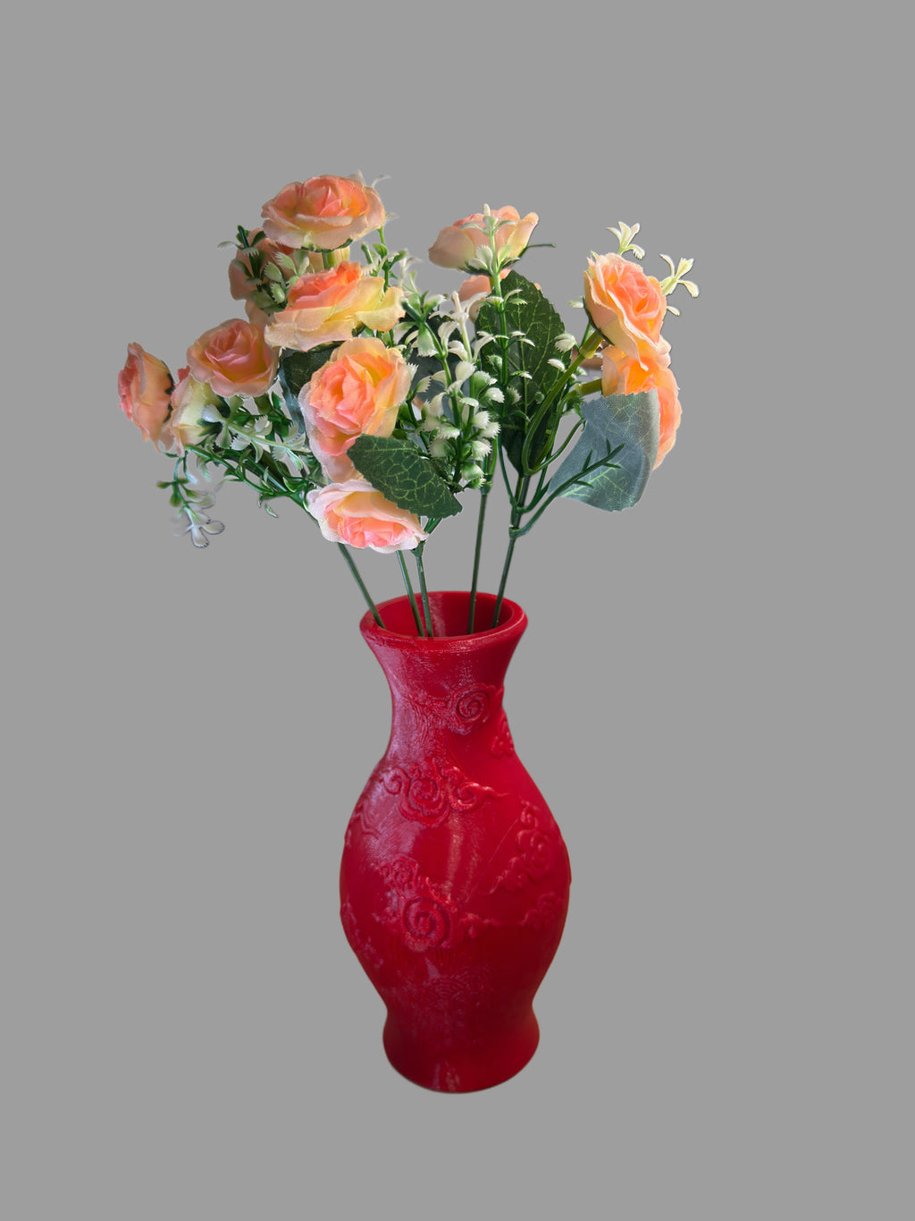 Red Velvet Vase – Traditional Chinese Inspired Design