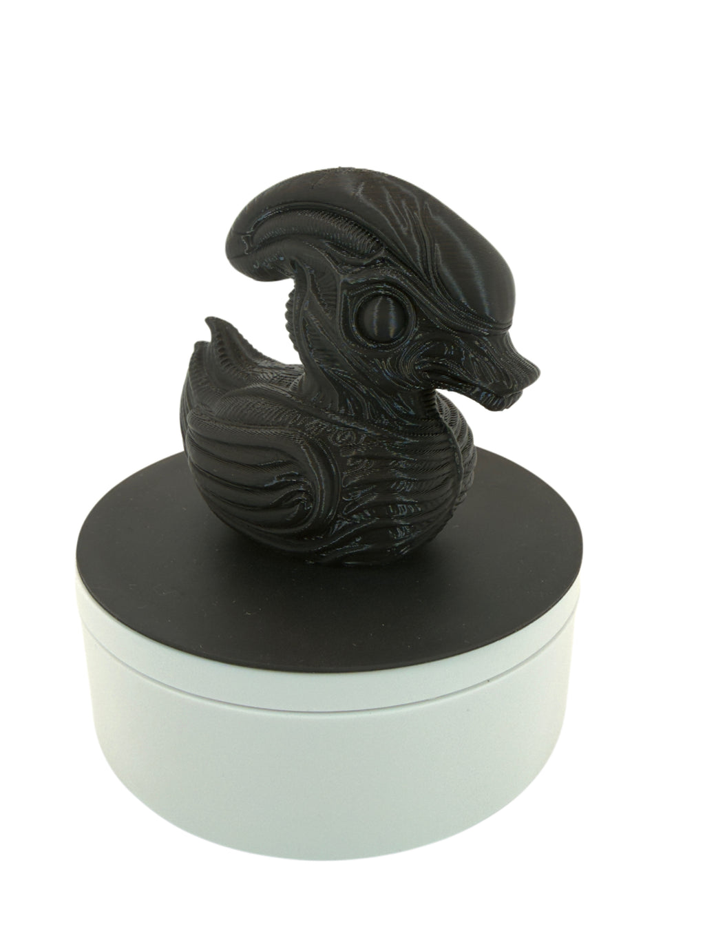Xenophon (Alien) Inspired Duck – 3D Printed Collectible – Jet Black Finish