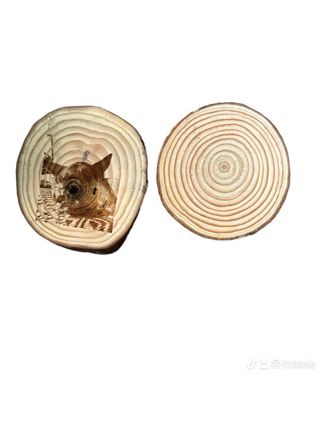 Personalised Wooden Engraving – Pine Wood Slice Keepsake