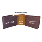 Personalised Engraved Leather Wallet – Available in 3 Colours