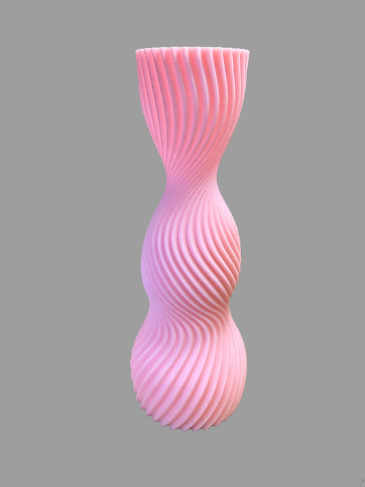 Pink twisted vase