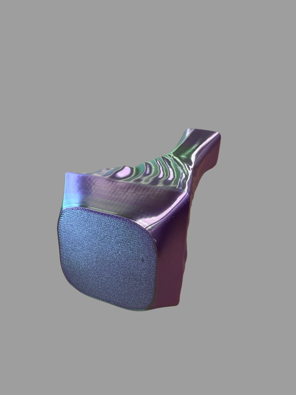 Purple & Green 3D Printed Vase – Luxurious Twisted Design