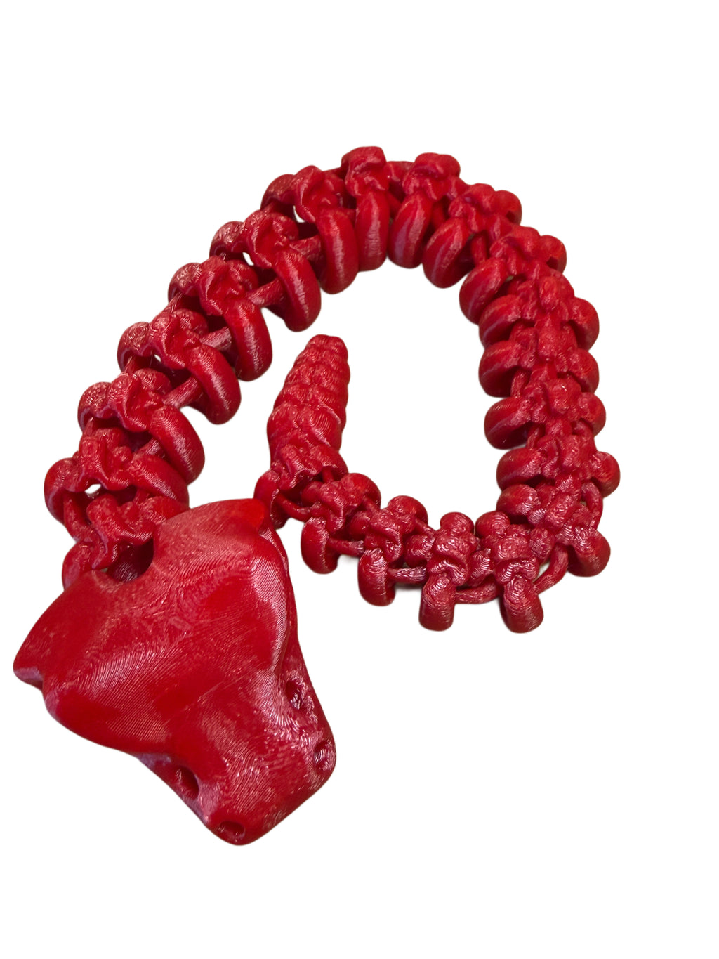Ruby Red Articulated Bone Snake – Fully Functional Collectible