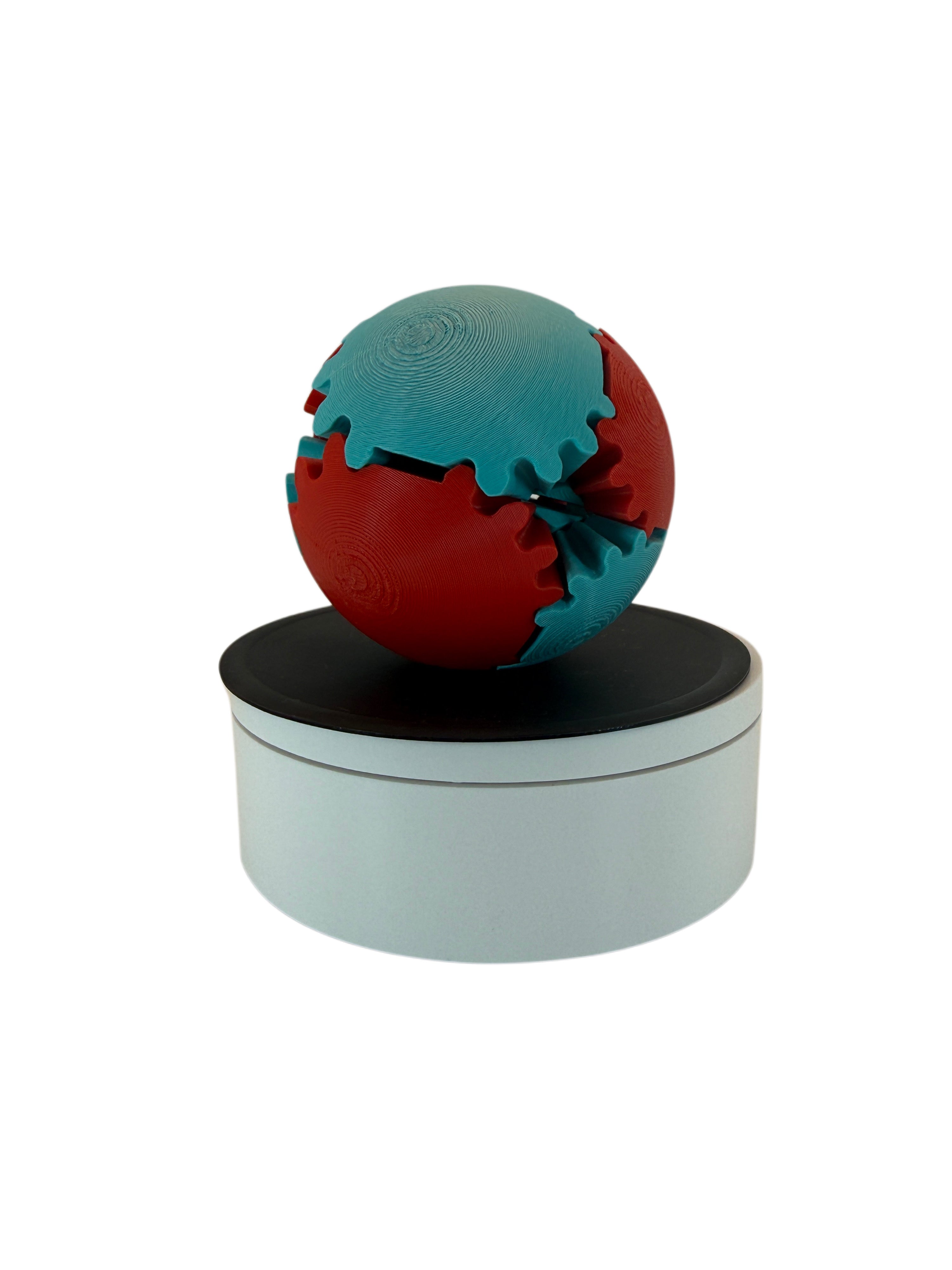 Transforming Fidget Ball – Red & Blue 3D Printed Throw Toy