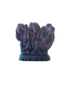 3D Printed “Three Wise Monkeys” Figurine Set – Purple & Blue Edition