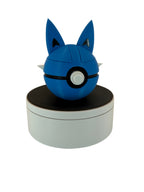 Lucario Inspired pokey ball Fidget Clicker – Matte Black & Blue Edition
