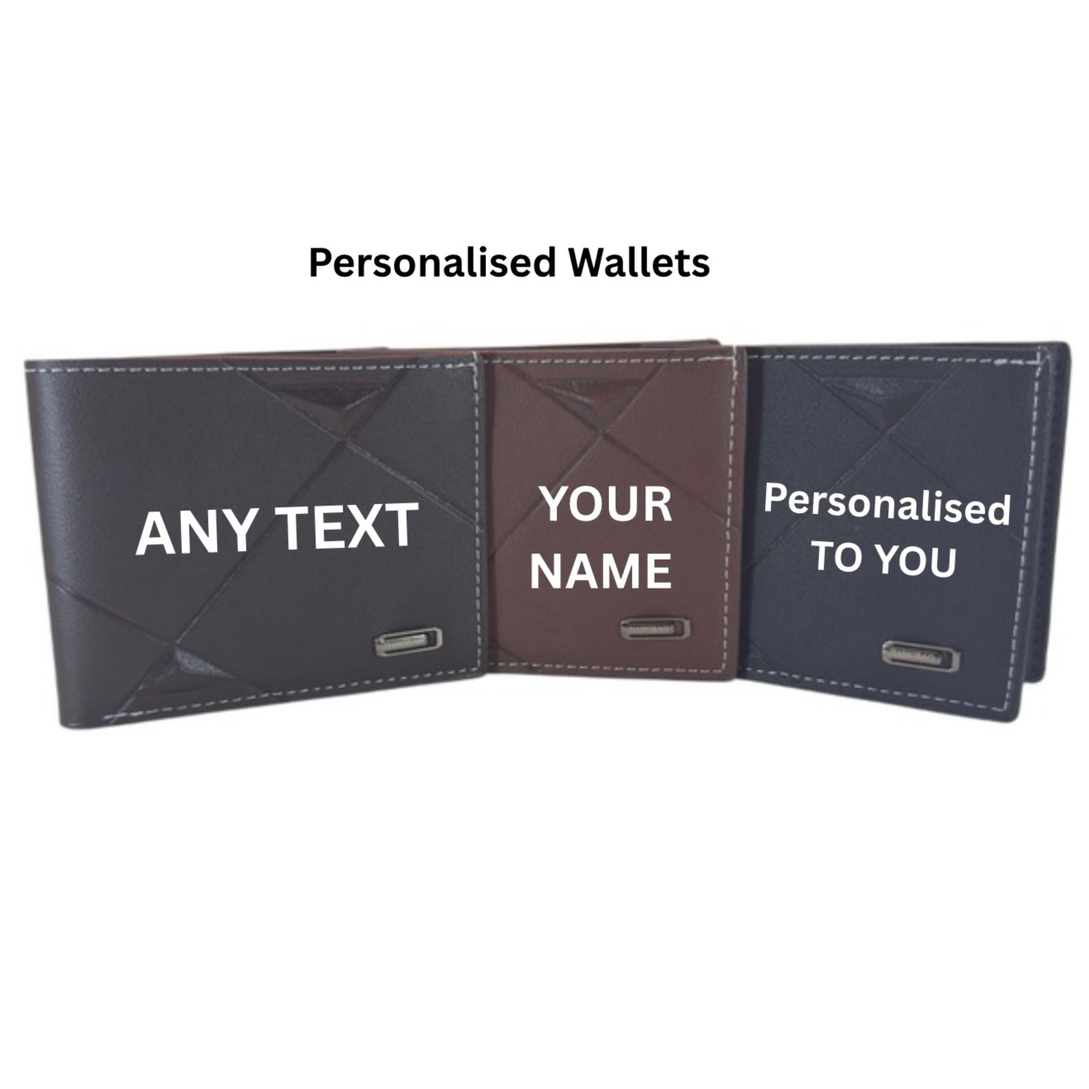 Personalised Leather Wallet – Premium Finish - Available in 3 colours