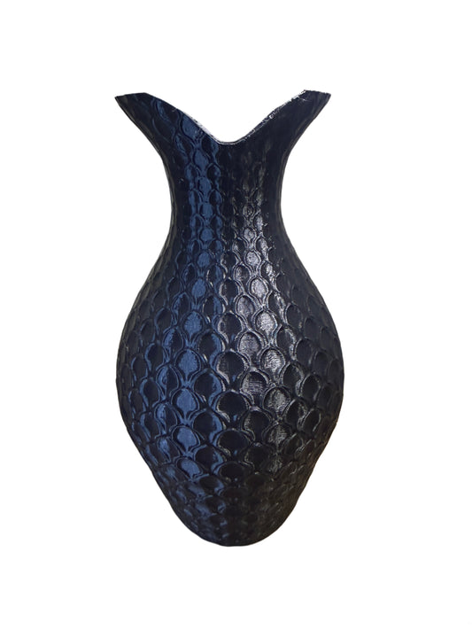 Black patterned large vases
