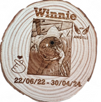 Personalised Wooden Engraving – Pine Wood Slice Keepsake