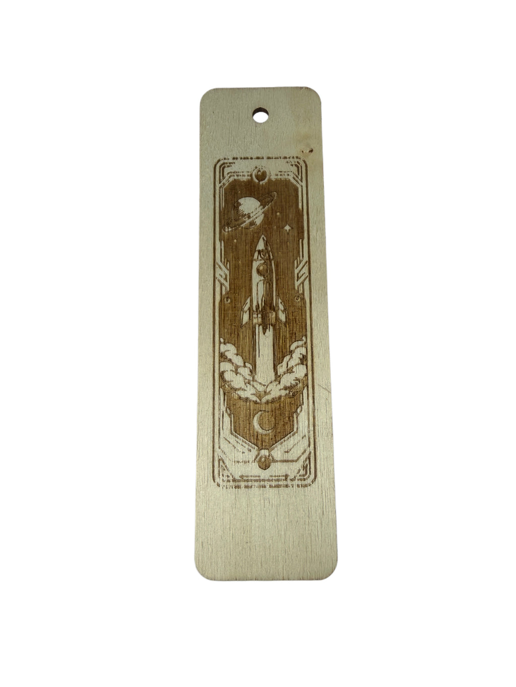 Space-Themed Wooden Bookmarks – Engraved Design | 5★ Rating