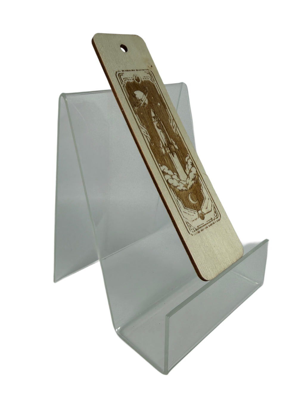 Space-Themed Wooden Bookmarks – Engraved Design | 5★ Rating