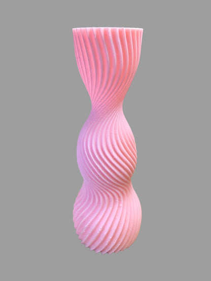 Pink twisted vase