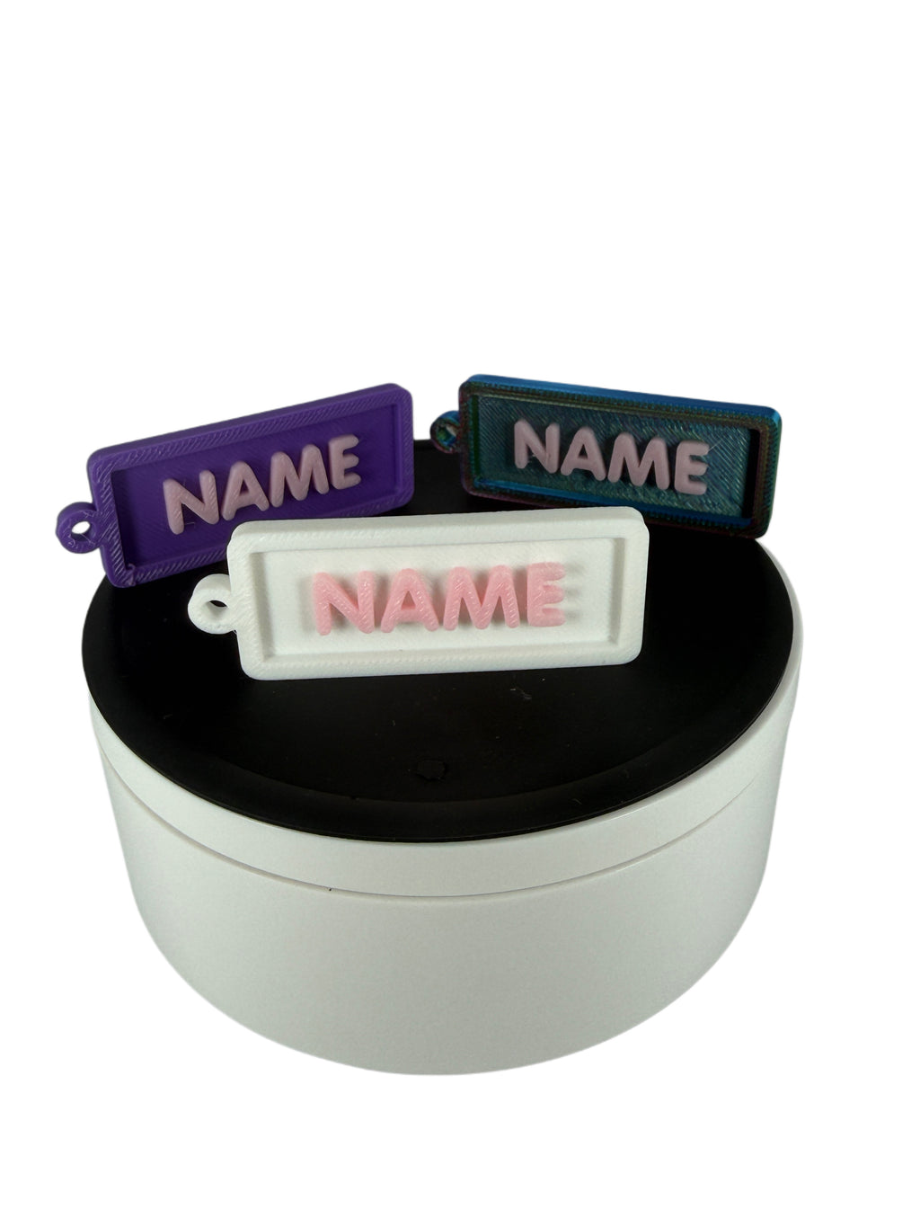Personalised Name Tag Keychains – Customisable in a Variety of Colours