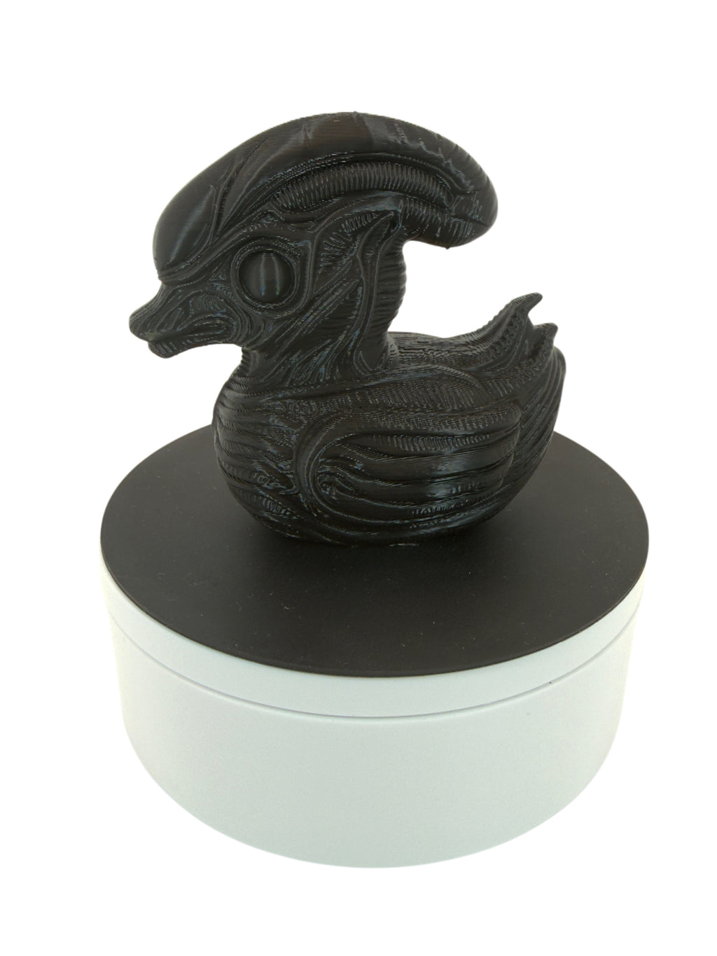 Xenophon (Alien) Inspired Duck – 3D Printed Collectible – Jet Black Finish
