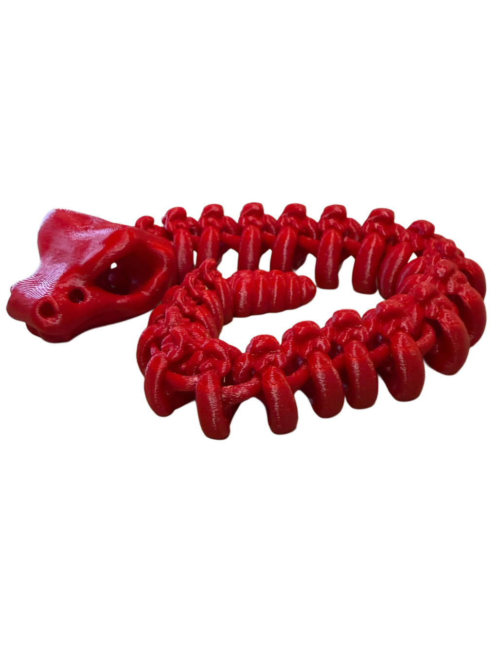 Ruby Red Articulated Bone Snake – Fully Functional Collectible
