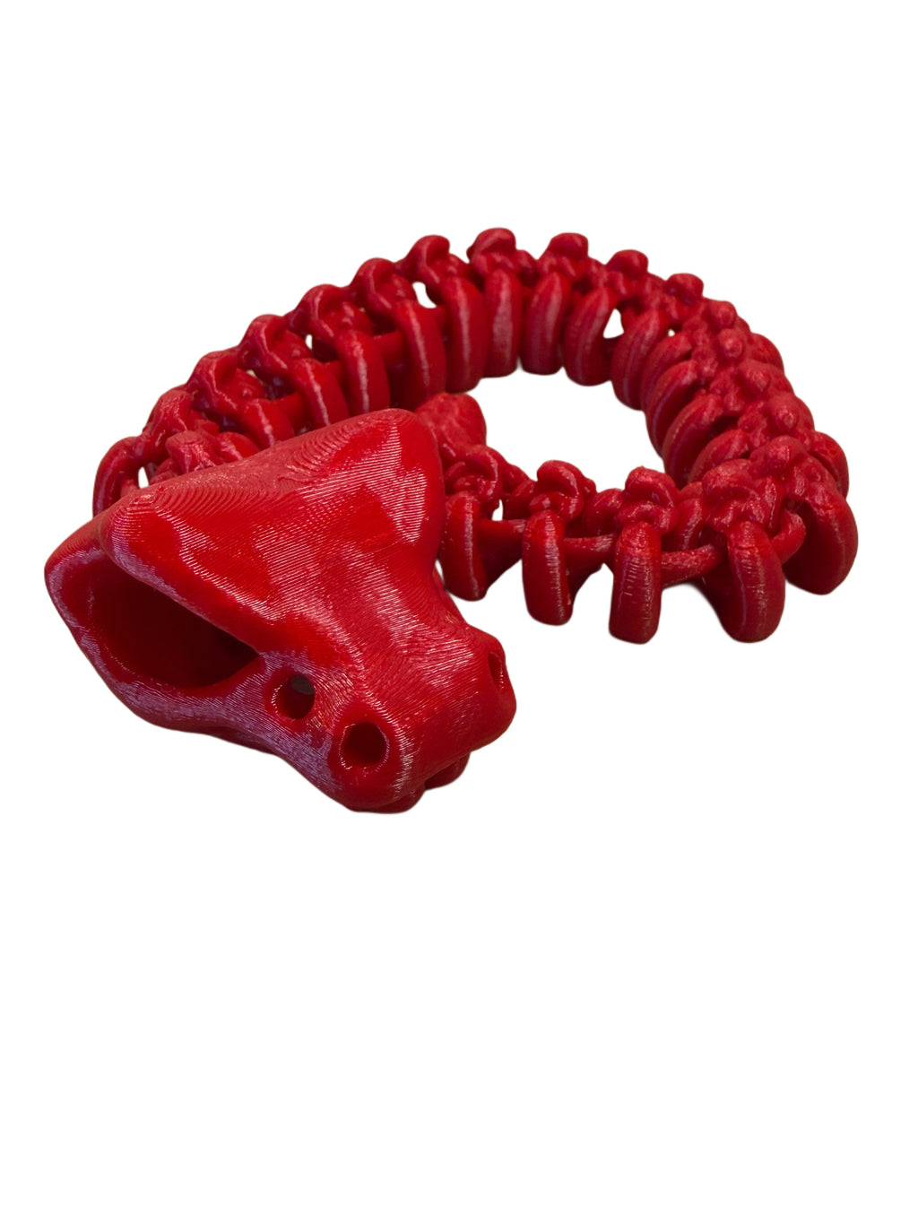 Ruby Red Articulated Bone Snake – Fully Functional Collectible