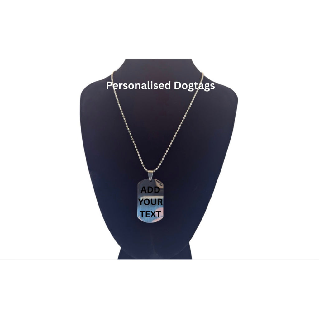Personalised Dog Tags & Ball Chain Necklace