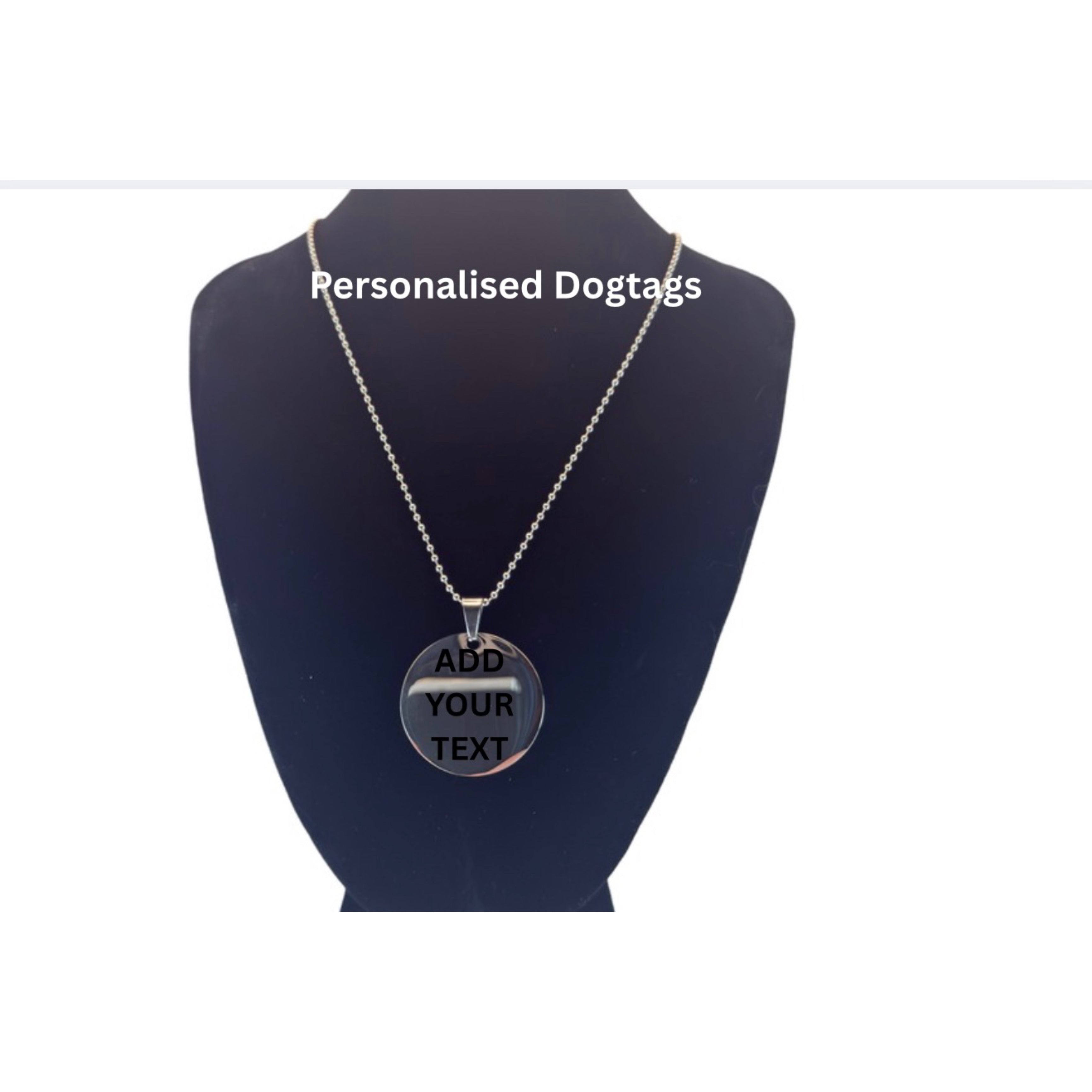Personalised Dog Tags & Ball Chain Necklace