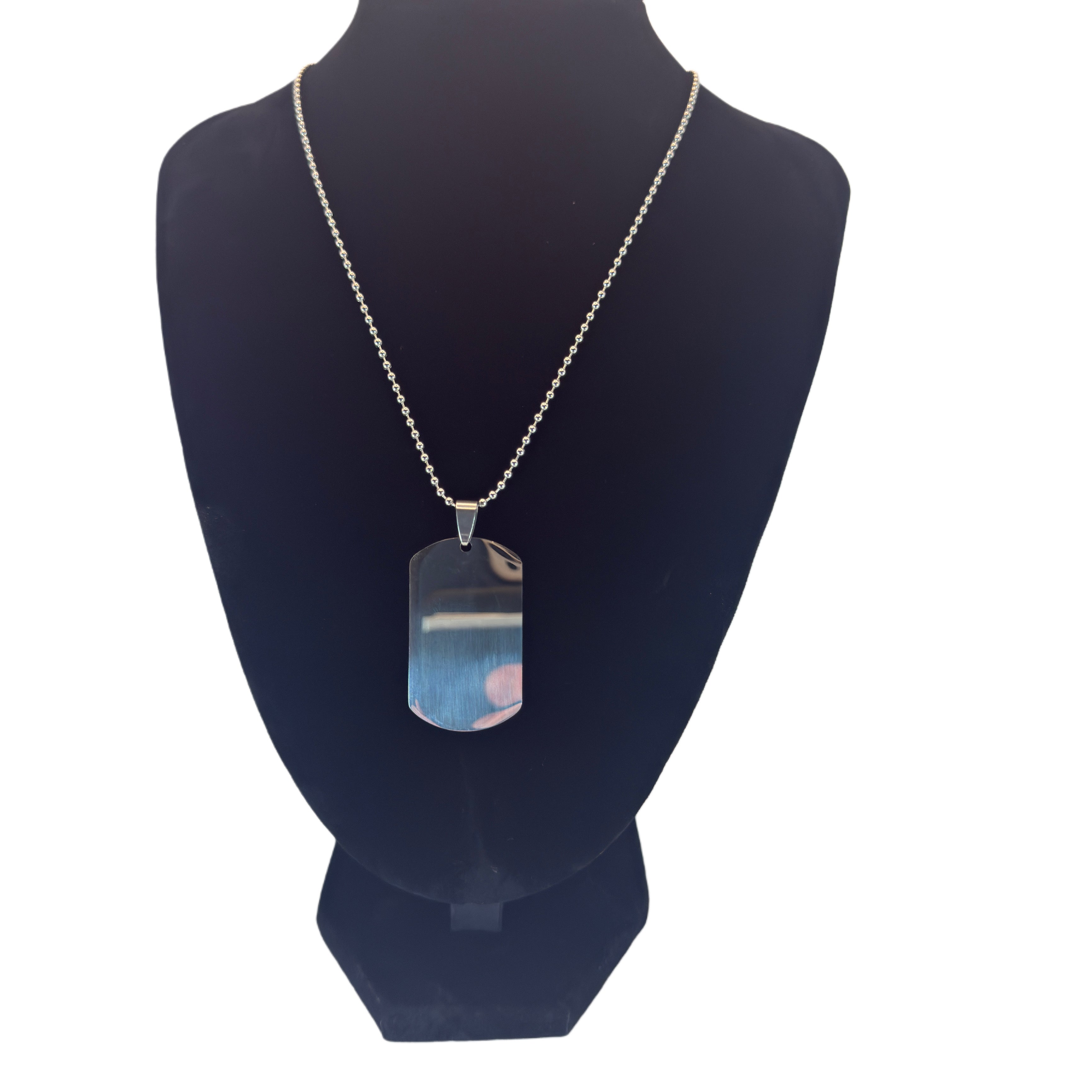 Personalised Dog Tags & Ball Chain Necklace