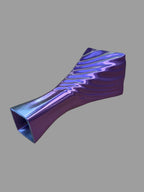 Purple & Green 3D Printed Vase – Luxurious Twisted Design