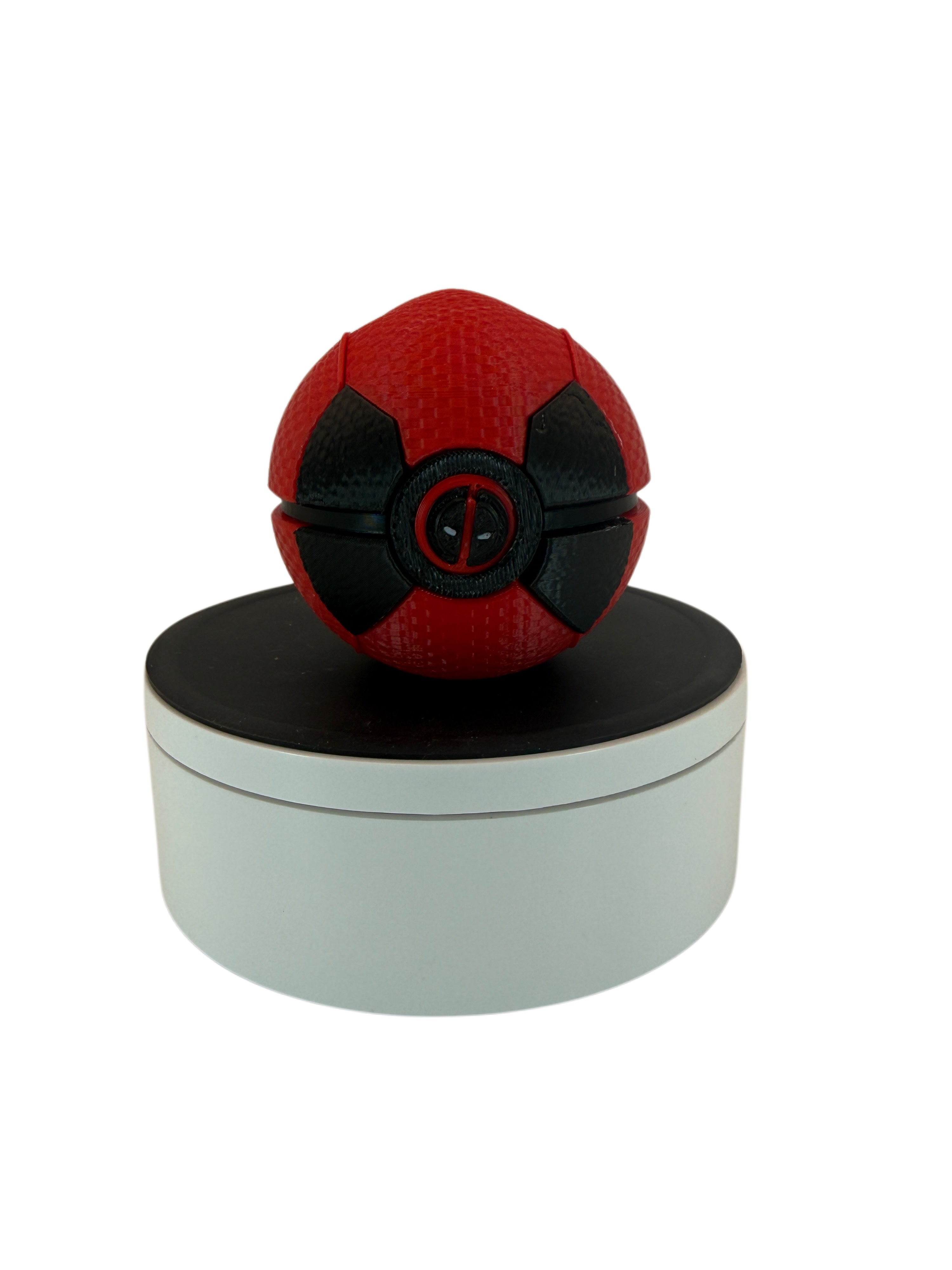 Deadpool-Inspired Pokéball – 3D Printed Collectible