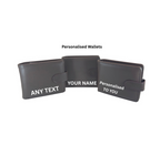 Personalised Engraved Leather Wallet – Premium Dark Brown Finish