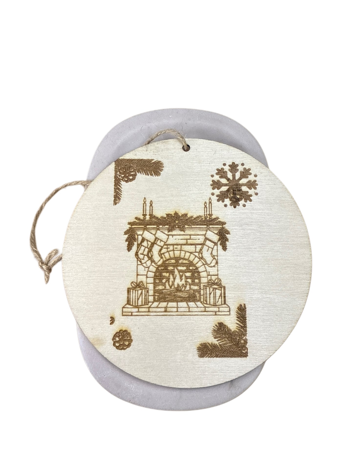 Wooden Christmas tree baubles