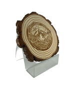 Space Themed Wooden Coaster – Handcrafted from Pine Wood