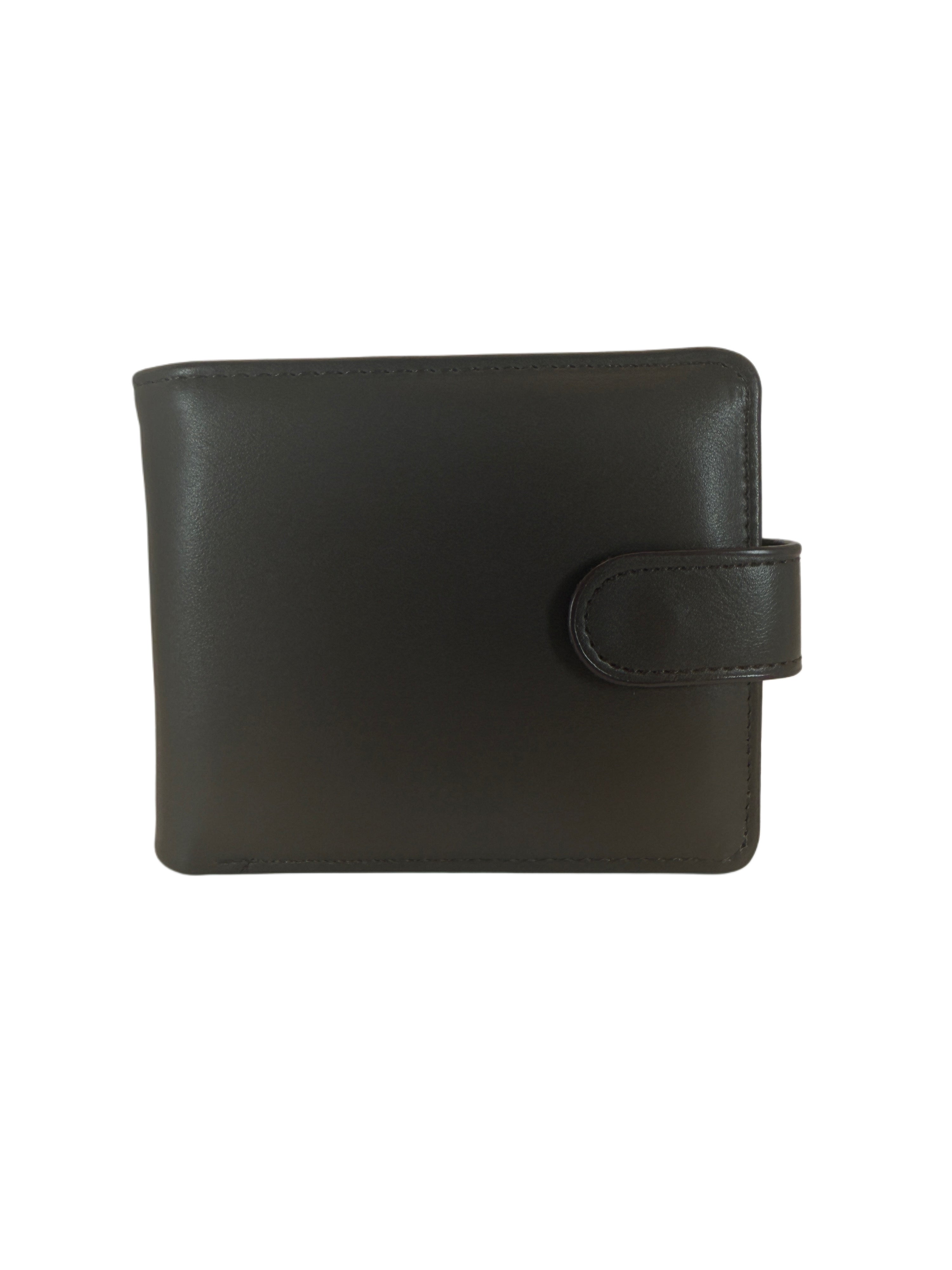 Personalised Engraved Leather Wallet – Premium Dark Brown Finish