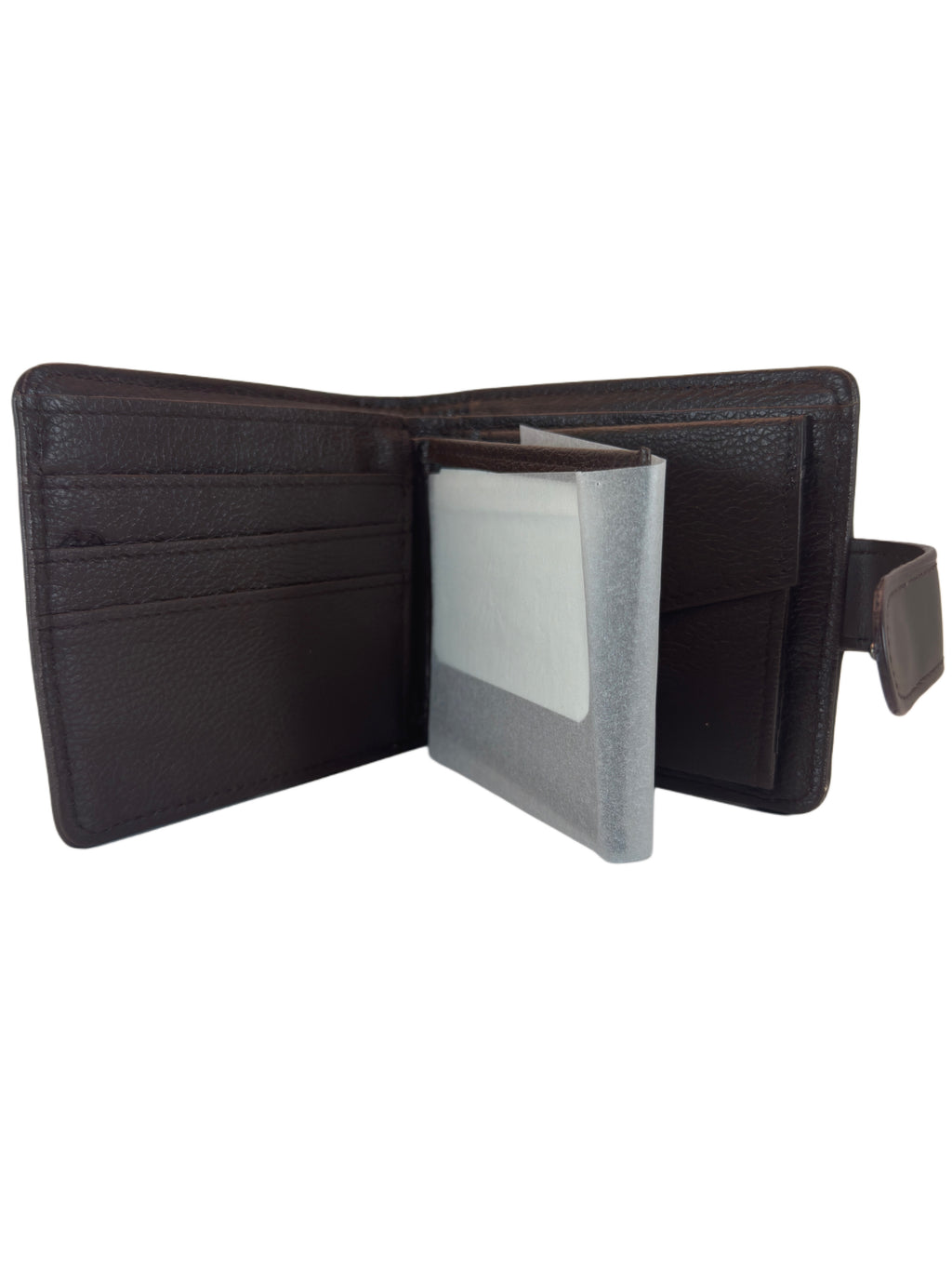 Personalised Engraved Leather Wallet – Premium Dark Brown Finish