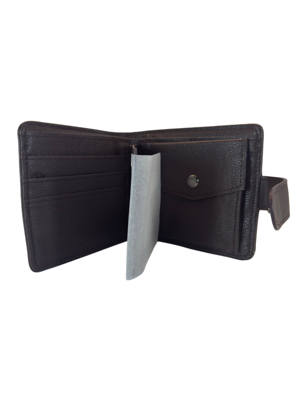 Personalised Engraved Leather Wallet – Premium Dark Brown Finish