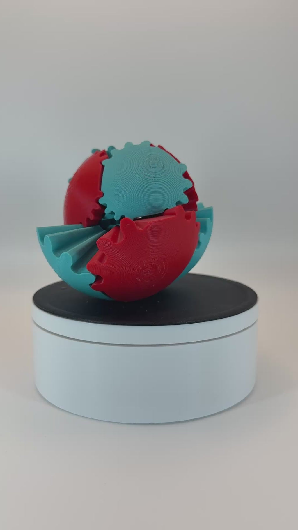 Transforming Fidget Ball – Red & Blue 3D Printed Throw Toy