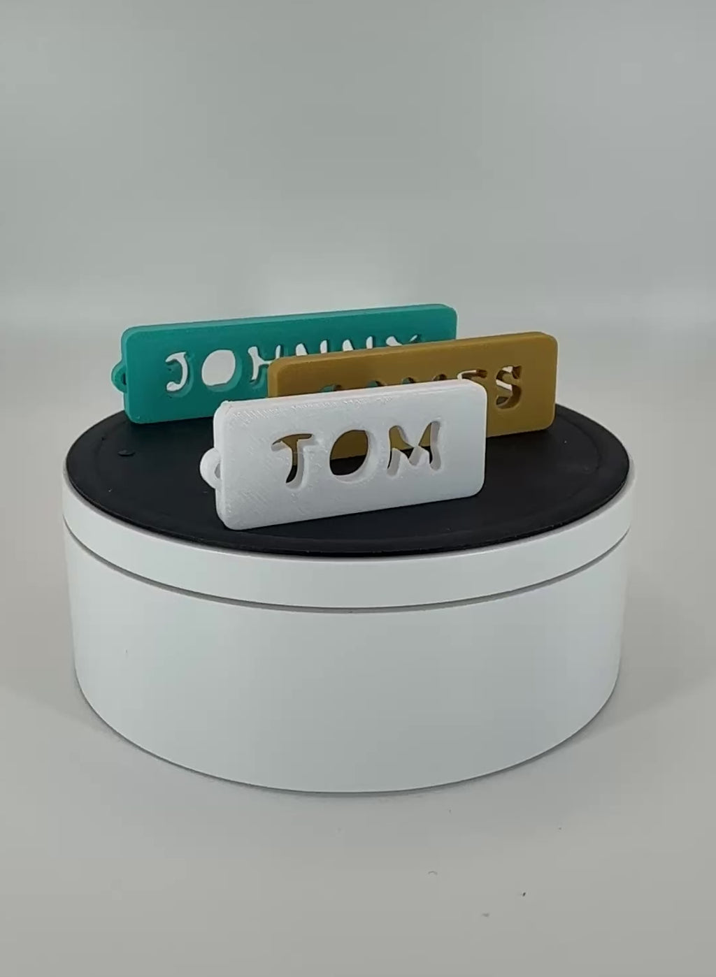 Custom 3D Printed Nameplate – Open Text Font Design